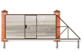 Откатные ворота под ключ 7 метров 7000×3000 ЗМК-8093