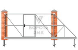 Откатные ворота 2200×3500 ЗМК-7646