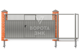 Ворота откатные для дачи 3600×2200 недорогие ЗМК-7340