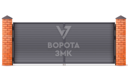 Алюминиевые распашные ворота Алютех Trend 2250×2750 ЗМК-9650