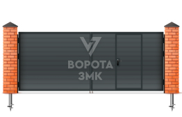 Распашные ворота Алютех Trend 3000×2000 ЗМК-9651